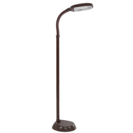 HASTINGS HOME Hastings Home Natural Daylight Floor Lamp, Gooseneck Reading, Task/Craft Light, 27W Bulb (Woodgrain) 741774SRU